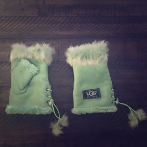 Lime Green Ugg Handwarmers/Gloves